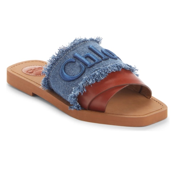Chloe Shoes - NIB $450 CHLOÉ Embroidered Woody Logo Sandal in size 36!